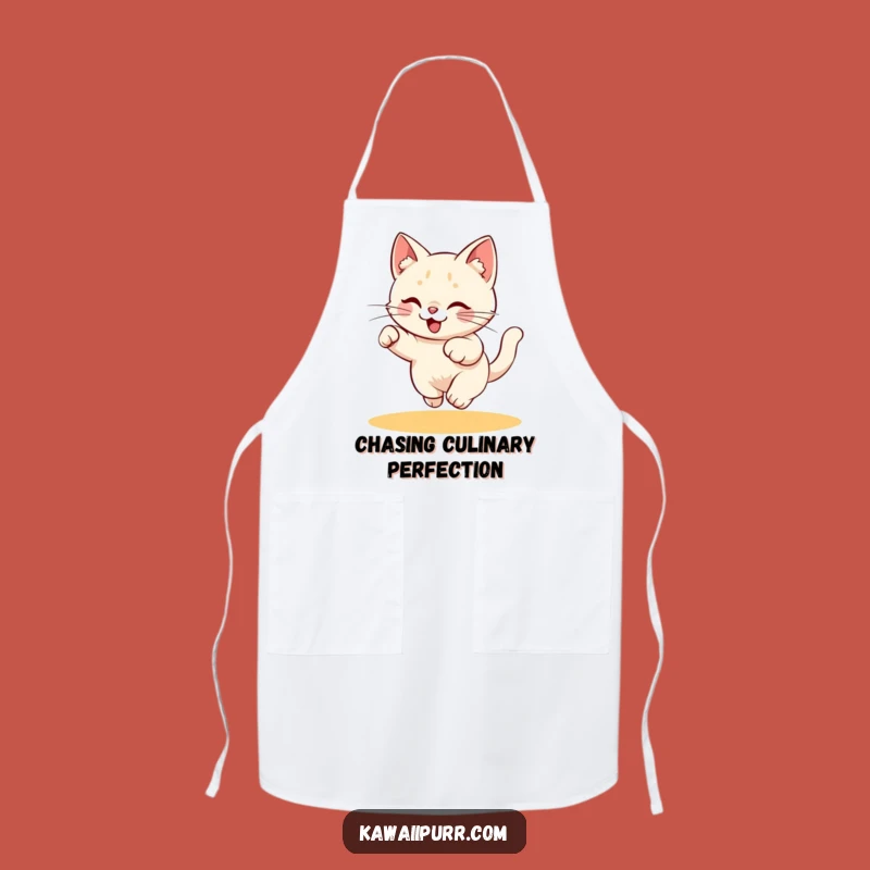 Funny Cat Laser Chase Apron - Kitchen Energy & Kitty Fun