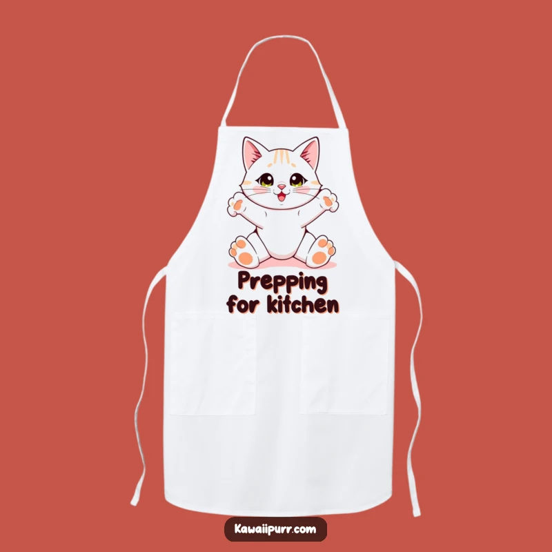 Funny Cat Stretching Apron: Hilarious Kitchen Warm-Up for the Playful Cook, Fun Gift