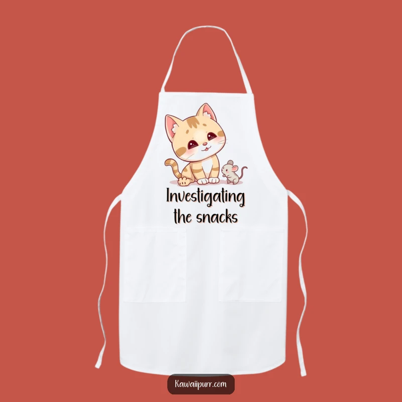 Funny Curious Cat Head Tilt Apron: Cook with Curiosity, Unique Funny Chef's Gift