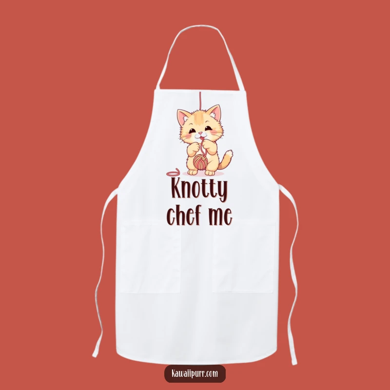 Funny Fuzzy Cat Chef Apron - Cook with Playful Finesse!