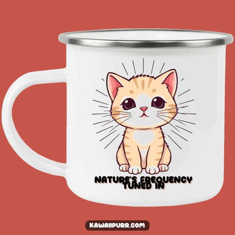 Funny Kitten Purr Camping Mug: Durable and Humorous Outdoor Gear for Cat Lovers