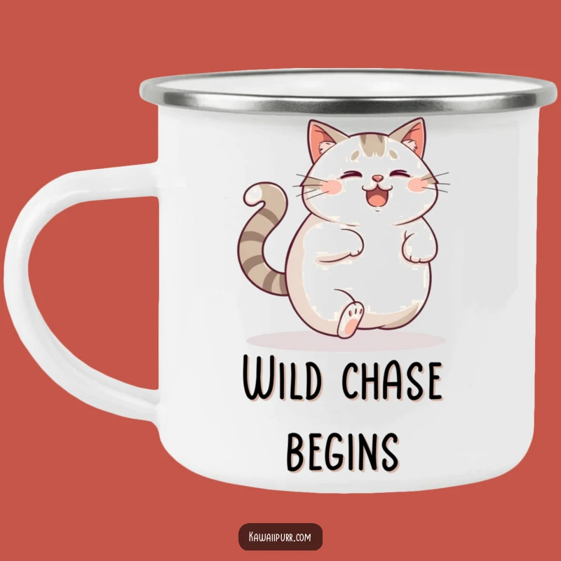 Adventure Funny Cat Tail Camping Mug, Dizzy Outdoor Feline Cup, Ideal Funny Gift