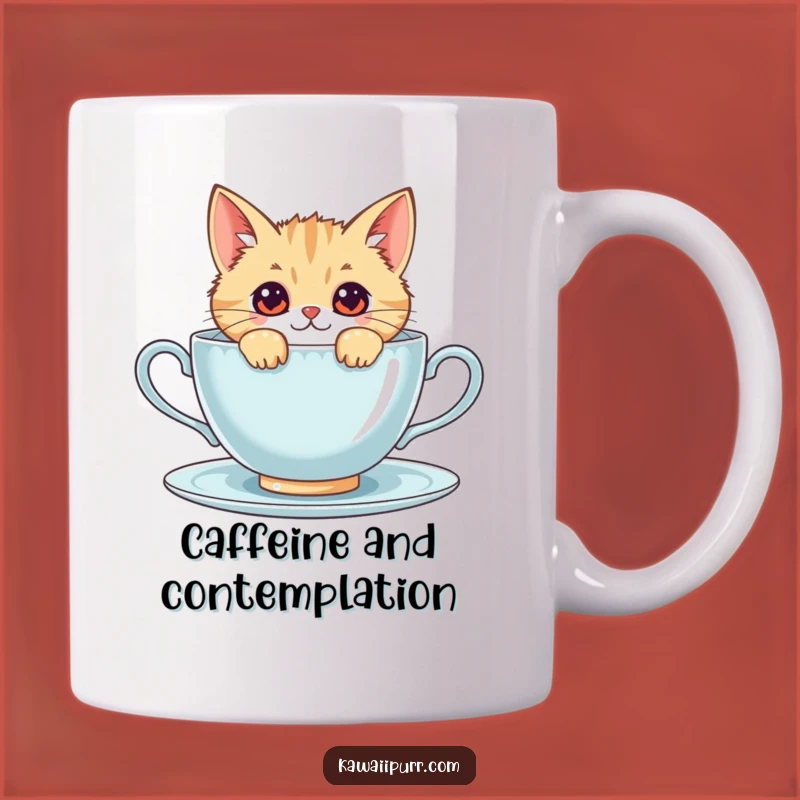Funny Kawaii Cat Peeking Mug: A Cute & Curious Cat Lover Gift Idea