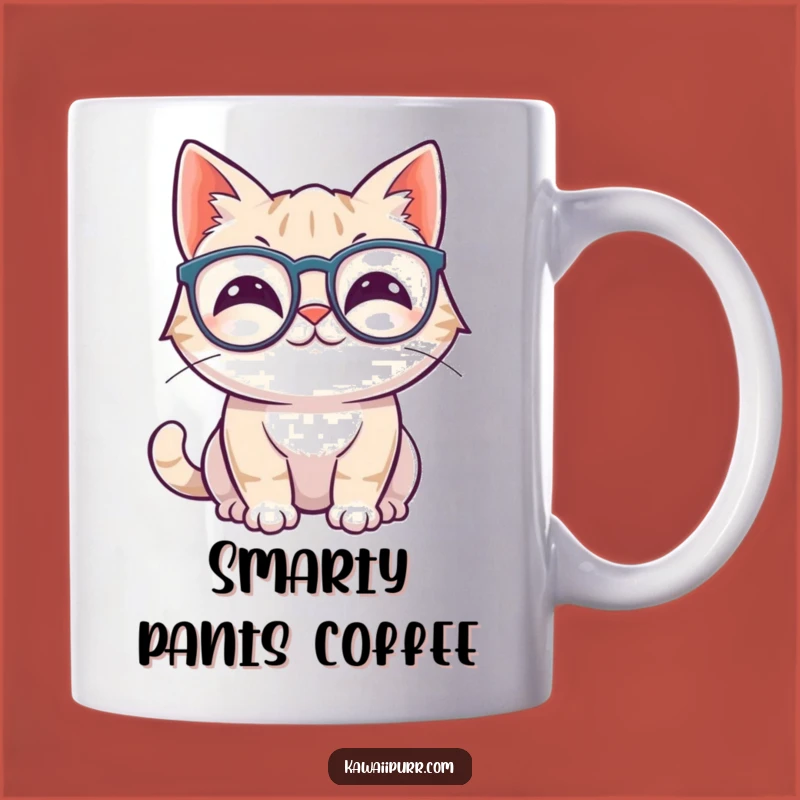 Funny Kawaii Cat Glasses Mug: Adorable Wiggling Ears Feline Gift Idea