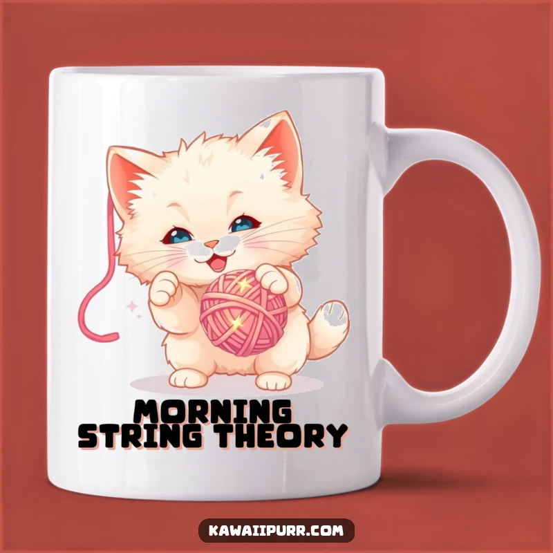 Funny Kitten Yarn Ball Mug - Playful Feline Humor Gift