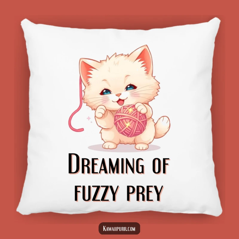 Funny Kitten Yarn Ball Pillow - Cozy Comfort & Feline Fun