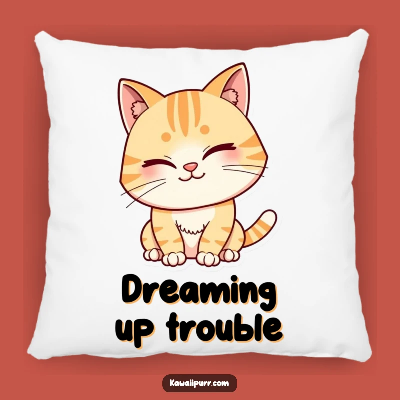 Funny Winking Cat Pillow: Soft & Mischievous Character Comfort, Ideal Funny Gift!