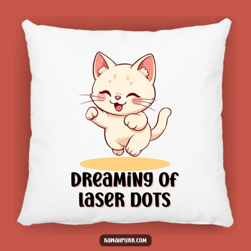 Funny Cat Laser Chase Pillow - Cozy Comfort & Energetic Fun