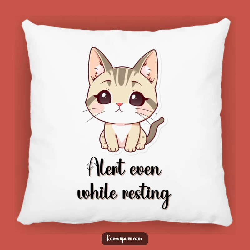 Funny Listening Cat Pillow: Comfy & Attentive Feline Throw Pillow Gift