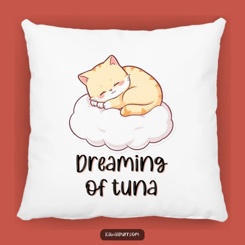 Funny Sleepy Cat Cloud Pillow Cute Feline Comfort for Your Couch Funny Gift Accent