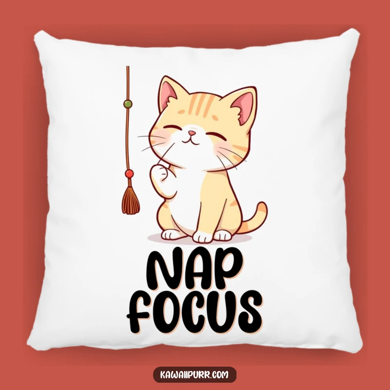 Funny Kawaii Cat String Pillow: Cozy Concentrated Feline Comfort Gift
