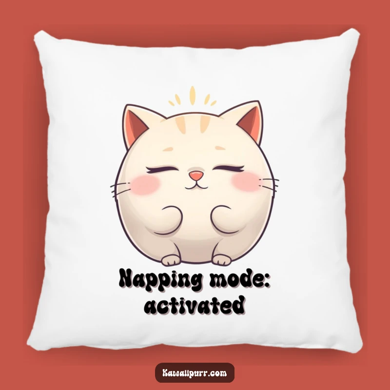 Funny Fat Cat Zen Pillow - Cozy Aura & Relaxing Comfort