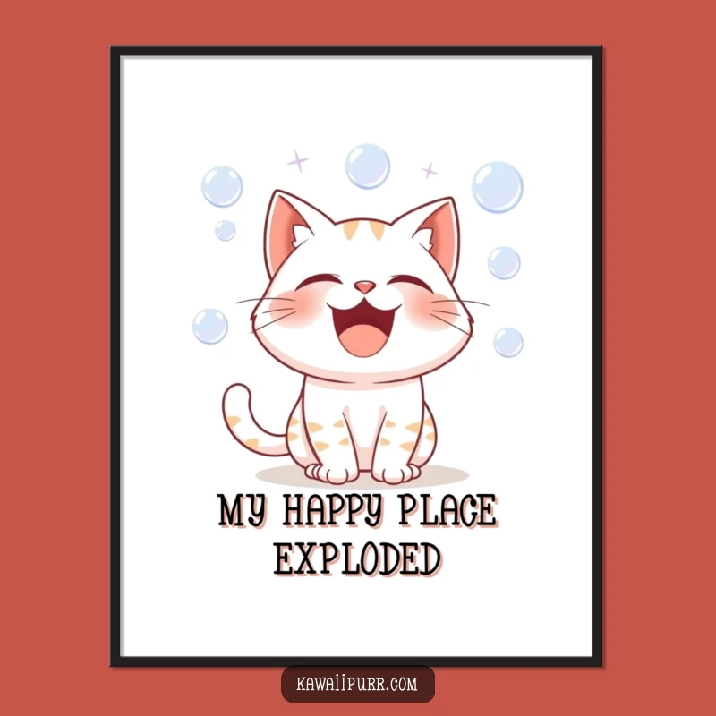 Funny Laughing Cat Digital Print: Instant Hilarious Feline Art Gift