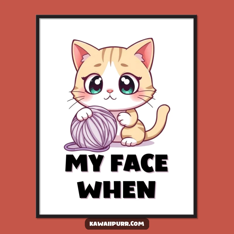 Funny Startled Cat Digital Print: Instant Shocked Feline Art Gift