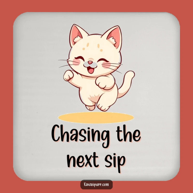 Funny Cat Laser Chase Coaster - Protect Surfaces With Energetic Fun