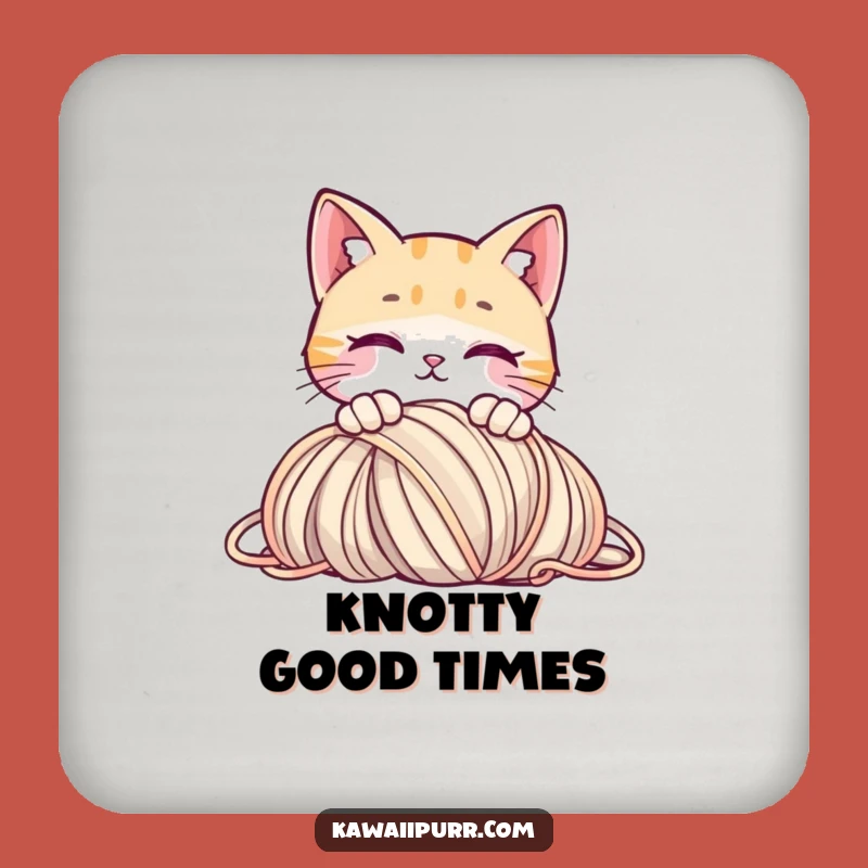 Funny Curious Cat Coaster: Protect Surfaces with Playful Charm