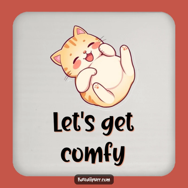 Funny Happy Cat Belly Coaster: Protect Tables with Rolling Fun, Funny Gift