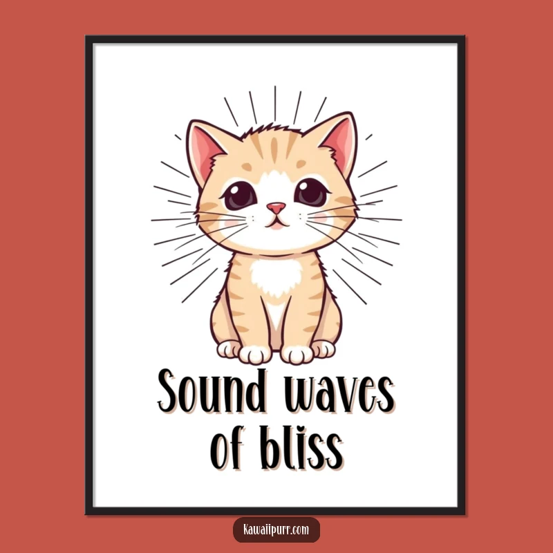 Funny Kitten Purr Poster: Vibrant Wall Art to Brighten Any Room with Cat Humor