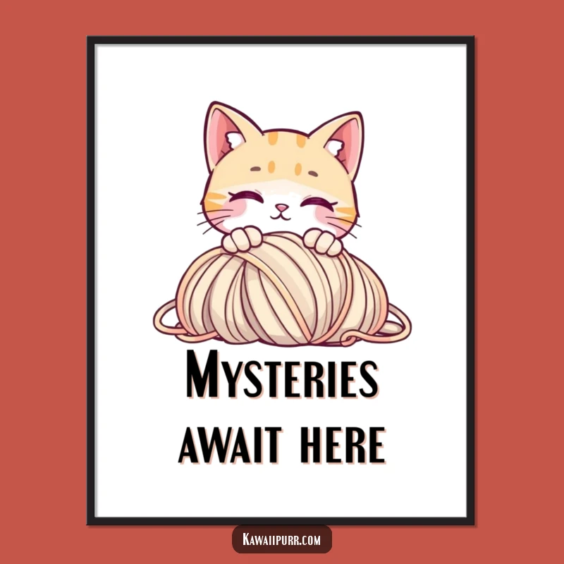 Funny Curious Cat Poster: Add Playful Intrigue to Your Walls