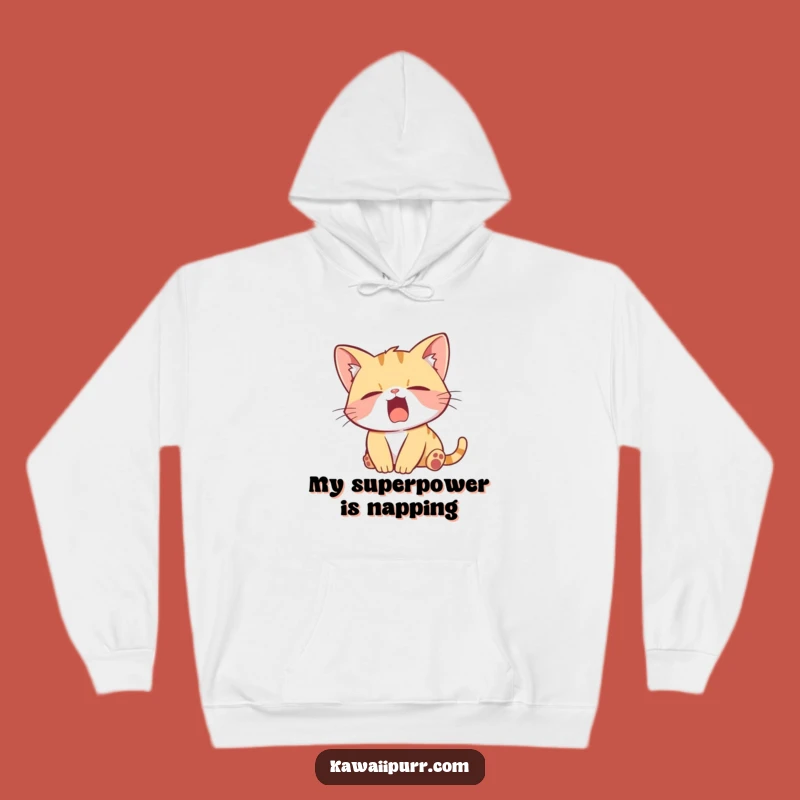 Funny Lazy Kitten Hoodie: Cozy Yawning Character, The Ultimate Funny Gift for Comfort Seekers!