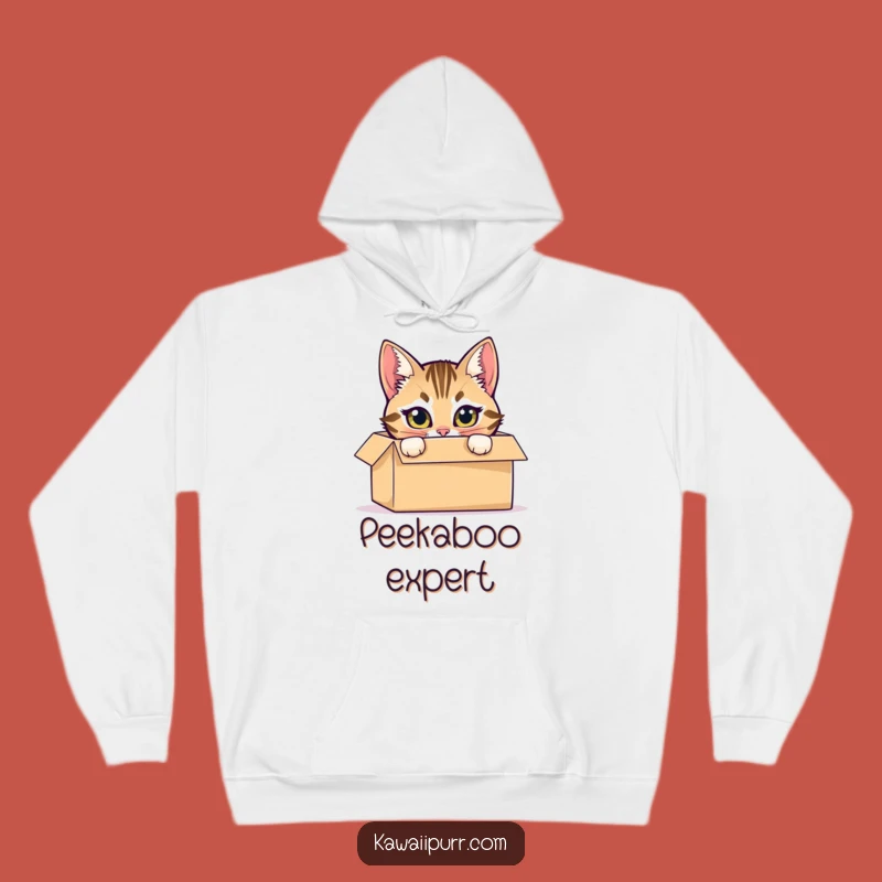 Funny Tabby Cat Box Hoodie: Cozy Mischief and Feline Hideaway Gift