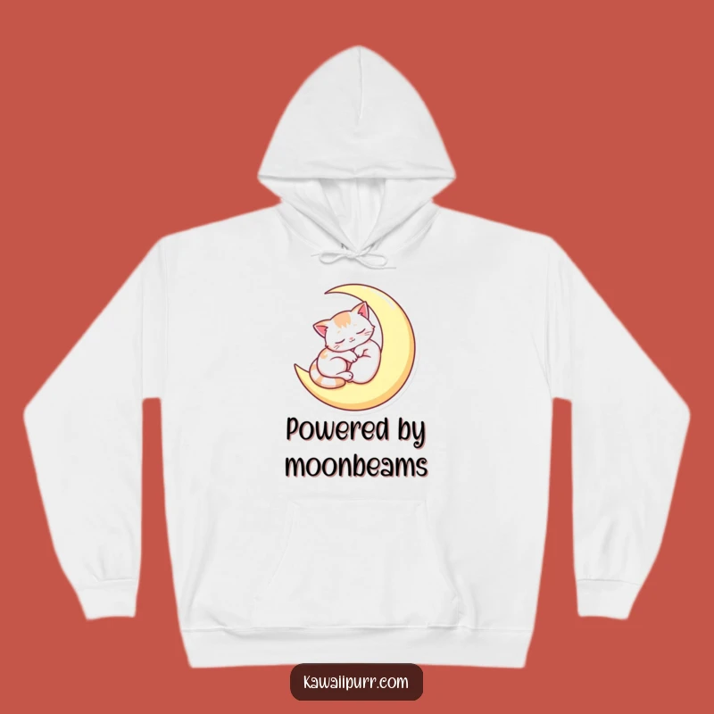 Funny Sleepy Moon Cat Hoodie - Cozy Comfort for Dreamy Nights!