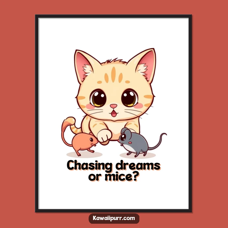 Free Printable Spooky Kawaii Cat Wall Art - Funny Downloadable Ghostly Art