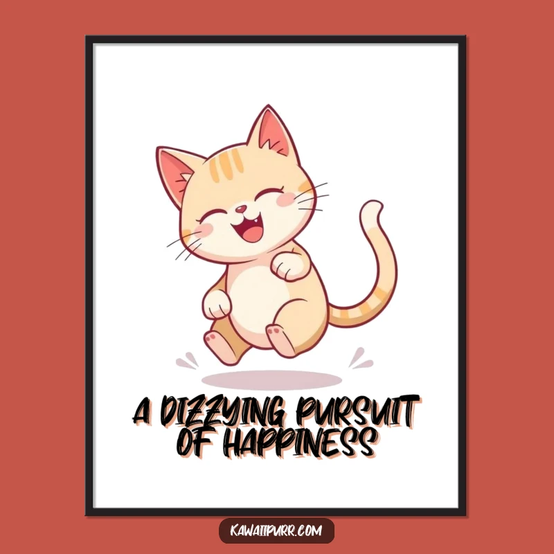 Free Printable Dizzy Cat Wall Art: Playful Feline Downloadable Decor