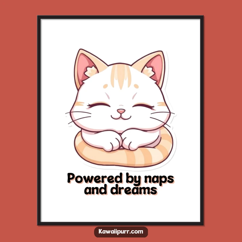 Funny Free Printable Wall Art: Content Cat Nap, Hilarious Downloadable Decor!