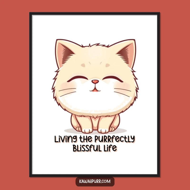Free Printable Purring Cat Wall Art: Hilarious Fluffy Feline Downloadable Decor