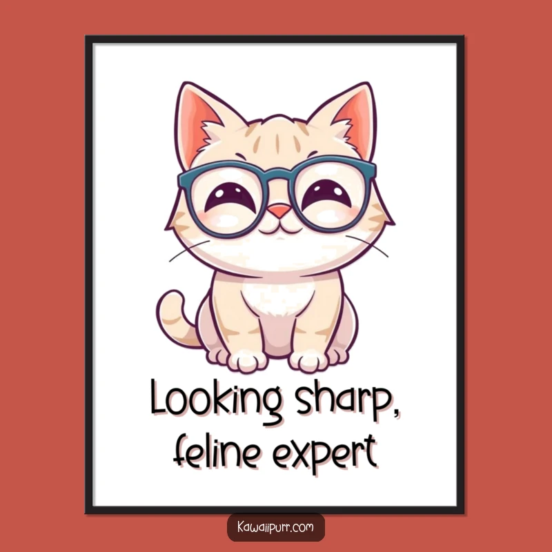 Free Printable Wall Art: Witty Cat Scholar, Humorous Downloadable Decor