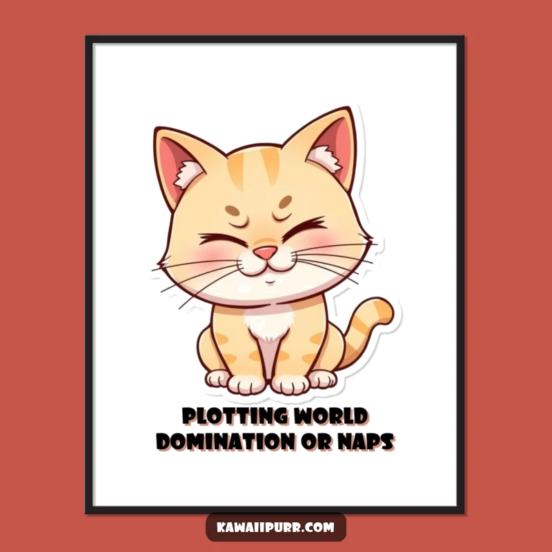 Free Printable Wall Art Cat Wink - Funny Downloadable Decor for a Playful Vibe