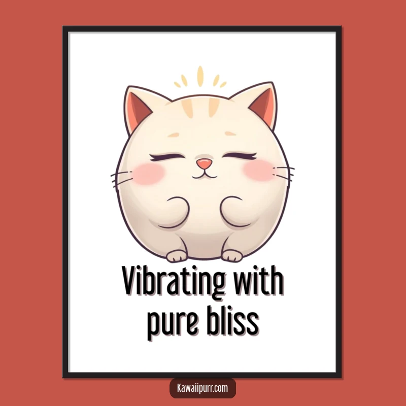 Free Printable Wall Art: Zen Cat Aura - Funny Downloadable Peaceful Decor