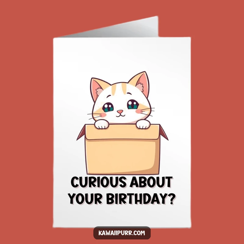 Free Printable Birthday Card: Curious Cat Box Fun, Hilarious DIY Gift!