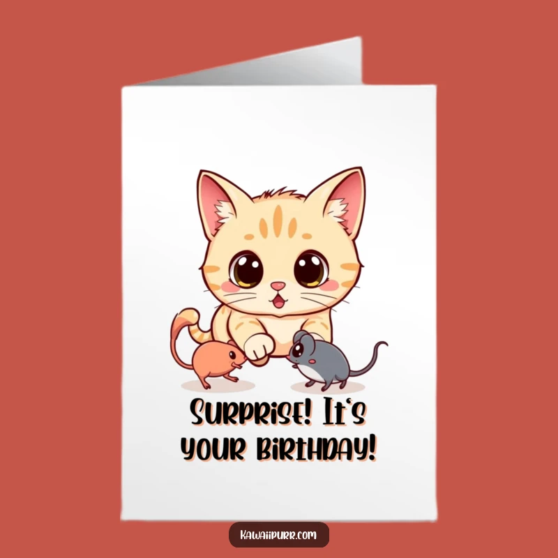 Free Printable Spooky Kawaii Cat Birthday Card - Funny Downloadable Ghostly Greeting