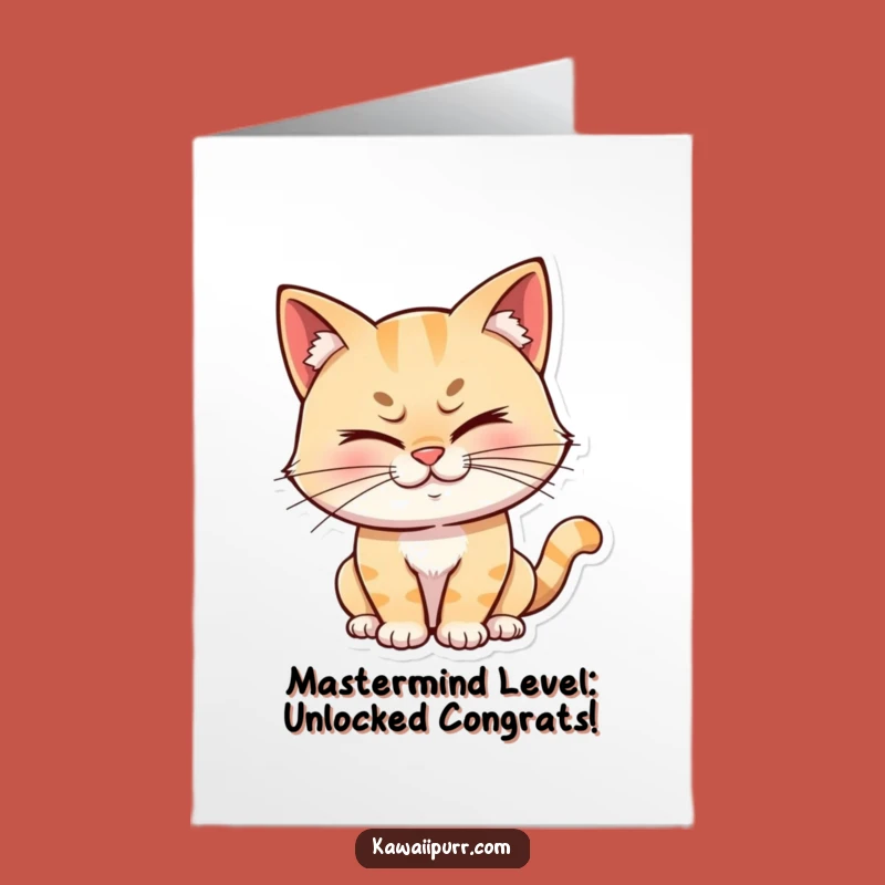 Free Printable Congrats Card Cat Wink - Hilarious Downloadable Gift for Their Triumph