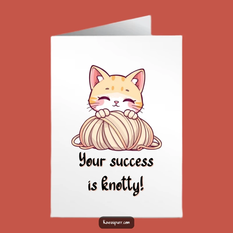 Free Printable Curious Cat Congratulations Card: Funny Downloadable Gift for New Projects