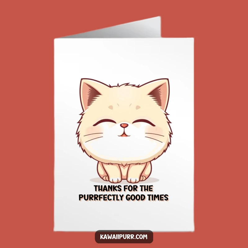 Free Printable Thank You Cat Card: Grateful Fluffy Feline Downloadable Surprise