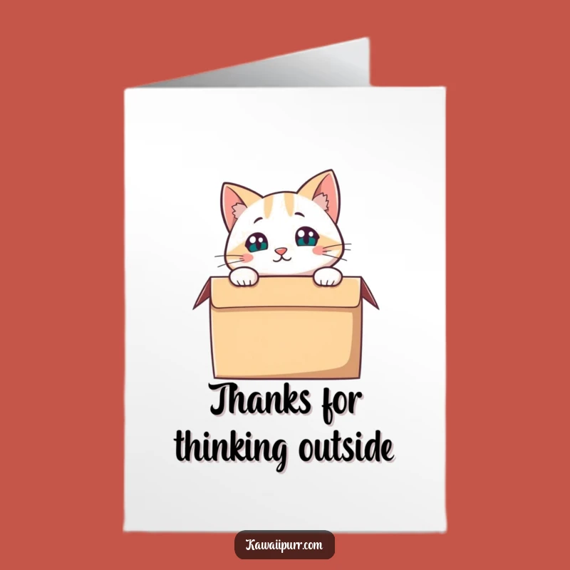 Free Printable Thank You Card: Cat Box Peek, Sweet DIY Gratitude Gift!