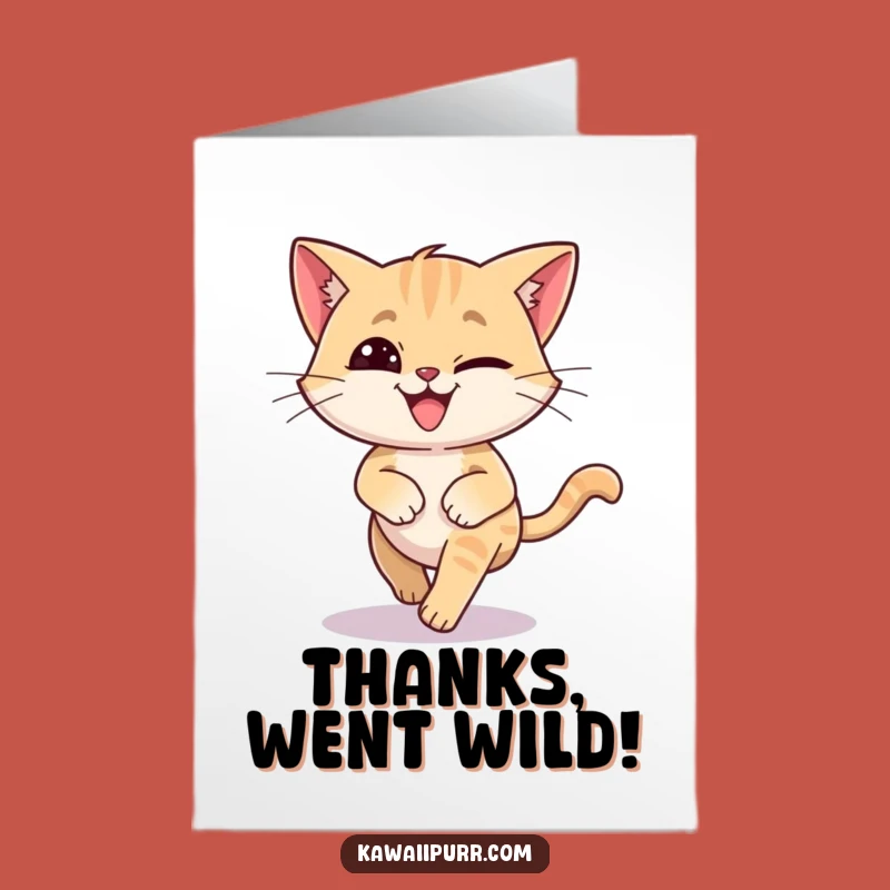 Free Printable Thank You Dizzy Cat Card - Funny Downloadable Gift
