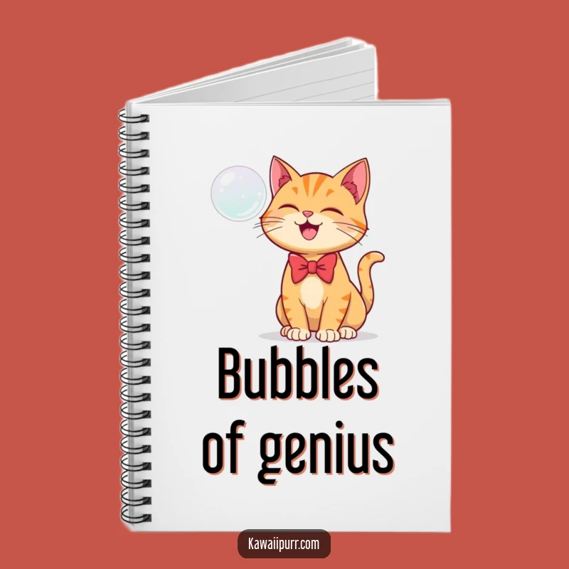 Funny Ginger Cat Bubble Notebook: Jot Down Feline Fun and Joy