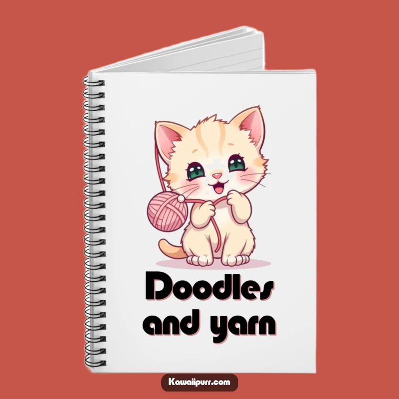 Funny Kawaii Kitten Yarn Notebook: Jot Down Playful Ideas