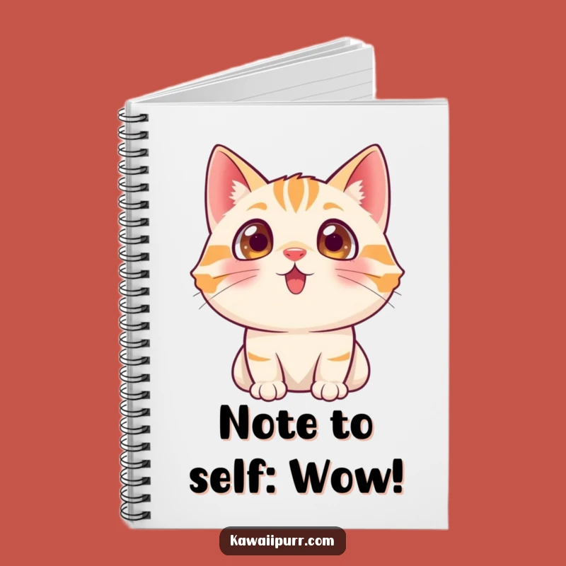 Funny Cat Excited Eyes Notebook: Lined Character Journal, Gift of Inspiration
