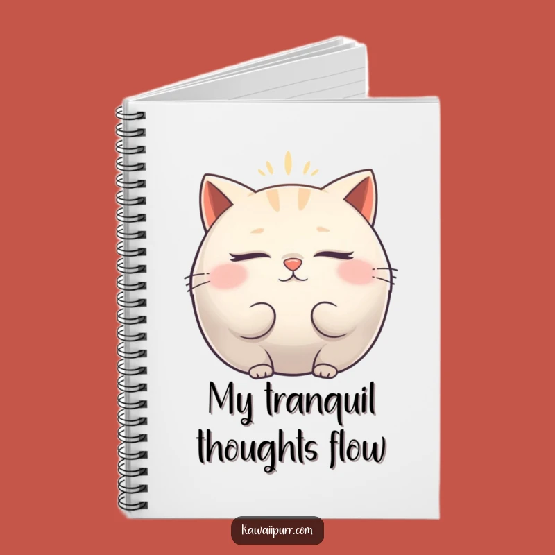 Funny Fat Cat Zen Notebook - Jot Down Peaceful Thoughts