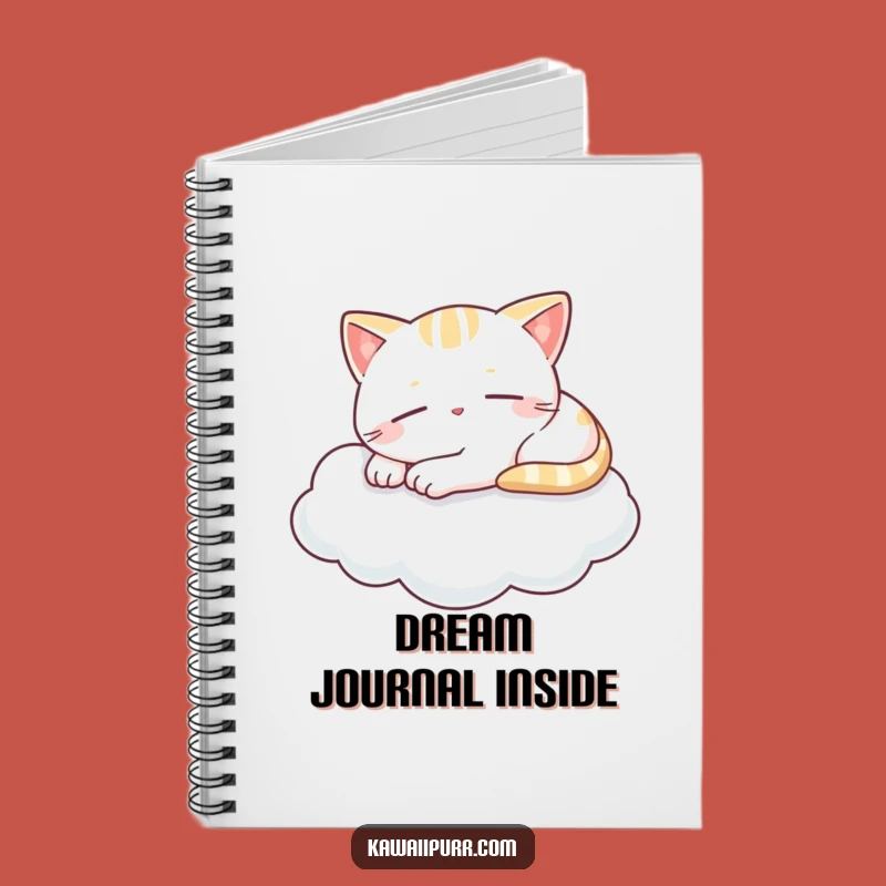 Funny Kawaii Cloud Cat Notebook: Jot Down Dreams with Peaceful Humor