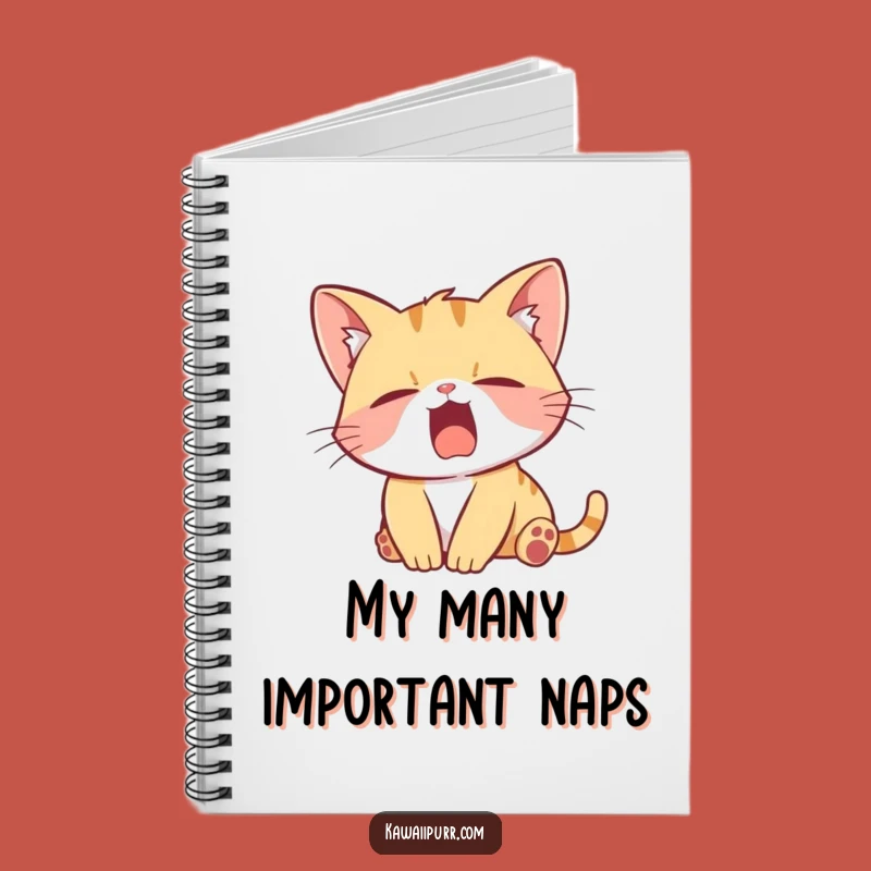 Funny Kitten Yawn Notebook: Jot Down Ideas with a Lazy Character, Great Funny Gift!