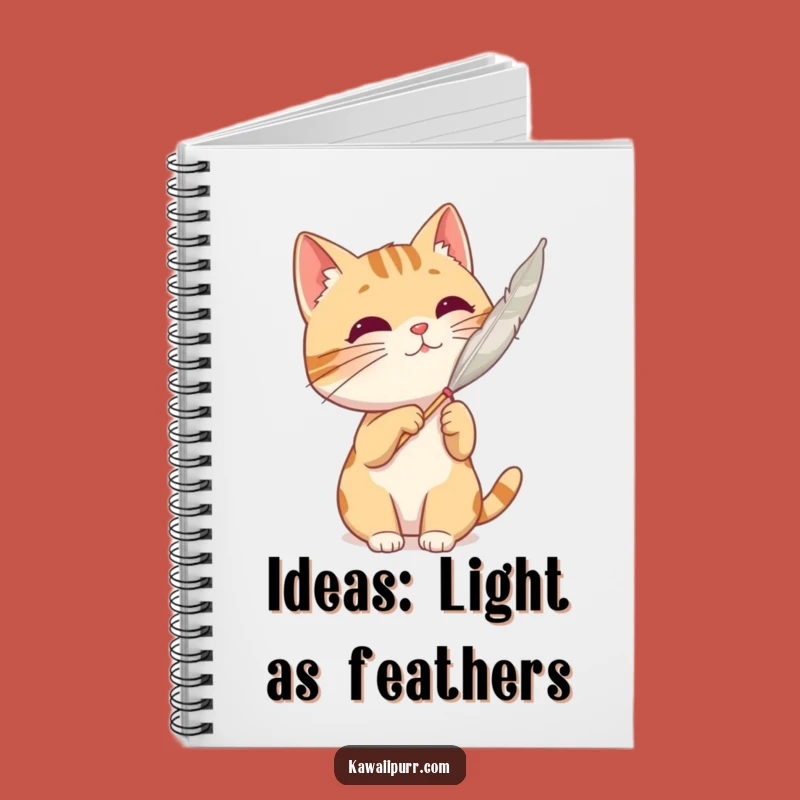Funny Cat Feather Notebook: Lined Character Journal, Playful & Hilarious Gift