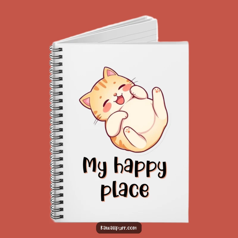 Funny Happy Cat Belly Notebook: Playful Roller Journal, Creative Funny Gift
