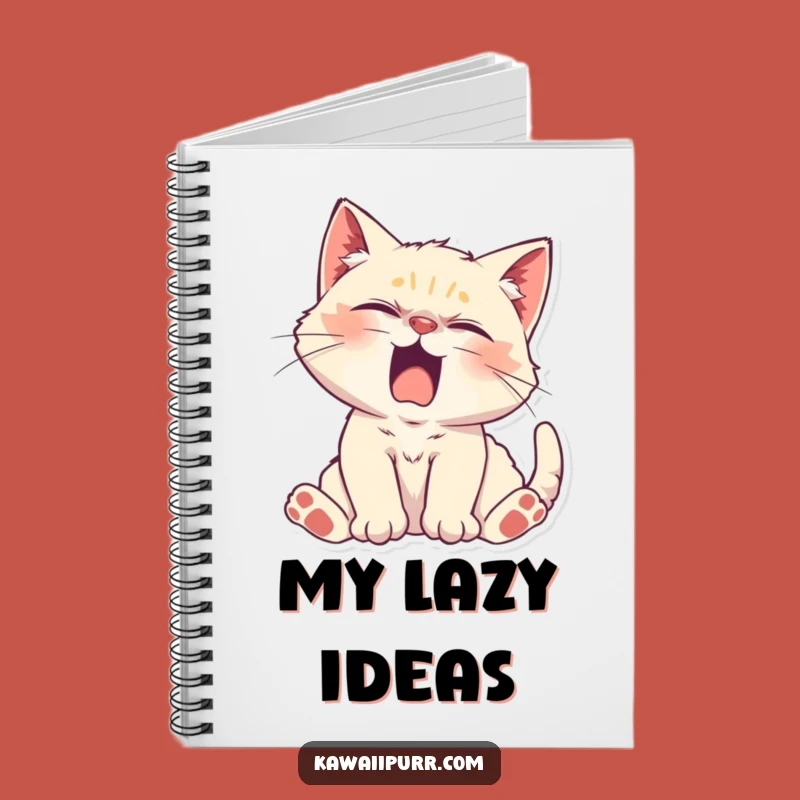 Funny Lazy Kitten Notebook: Jot Down Ideas with Sleepy Humor and Relaxation.