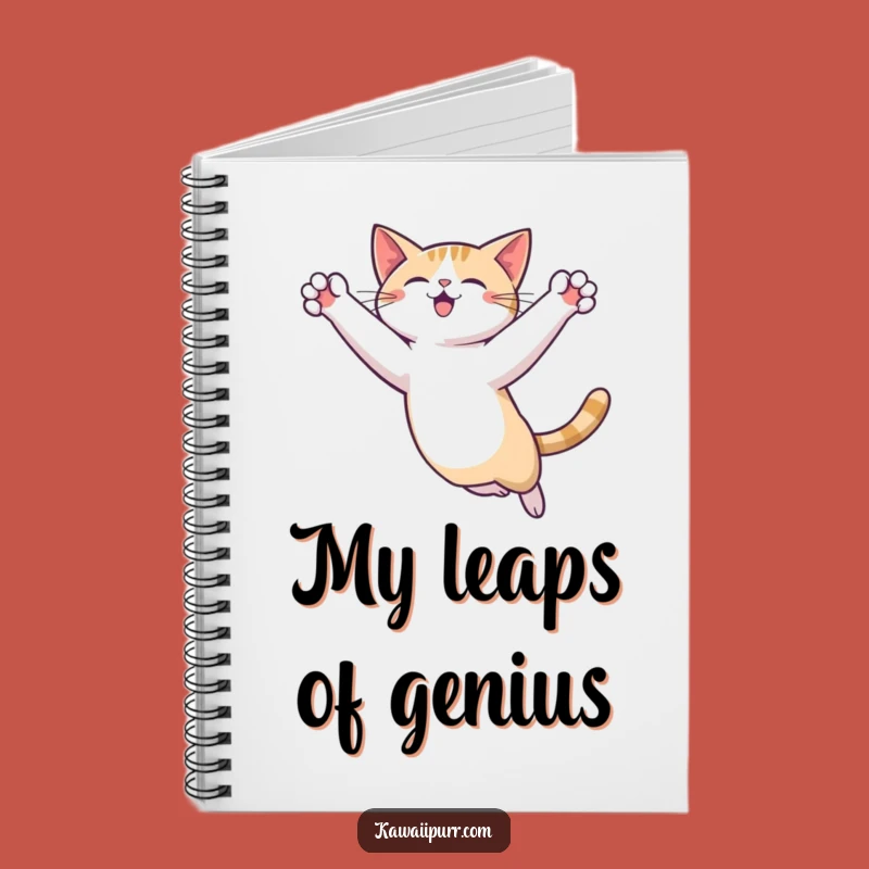 Funny Cat Leap Notebook: Feline Acrobatics Journal for Notes, Creative Funny Gift